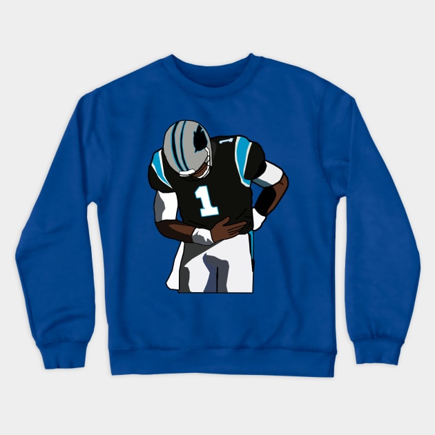 Cam Newton Touchdown Celebration NFL Carolina Panthers Crewneck Sweatshirt by xavierjfong